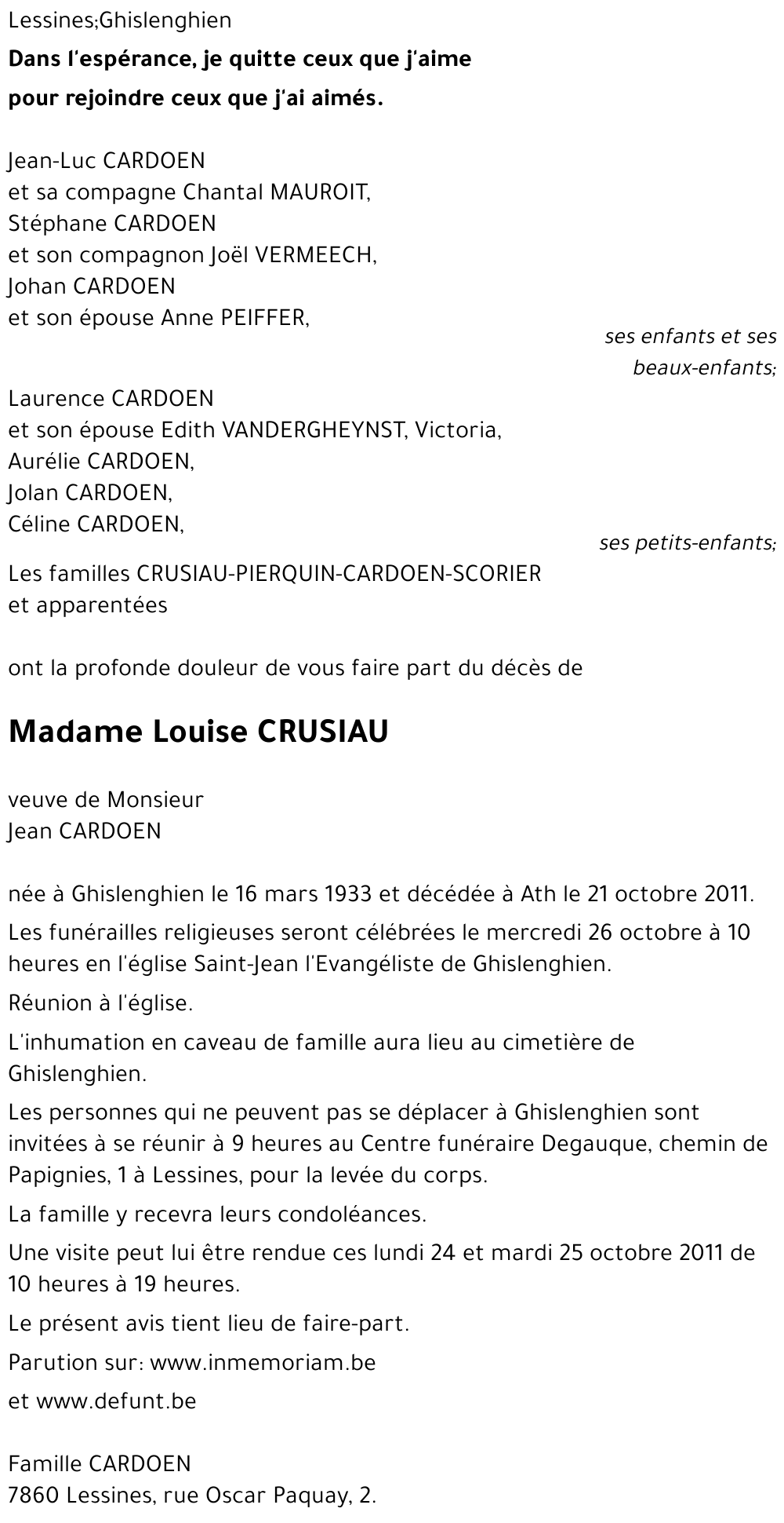 Louise CRUSIAU