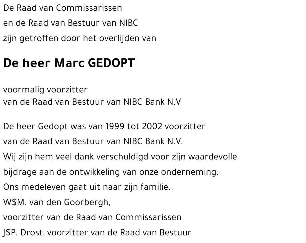 Marc GEDOPT