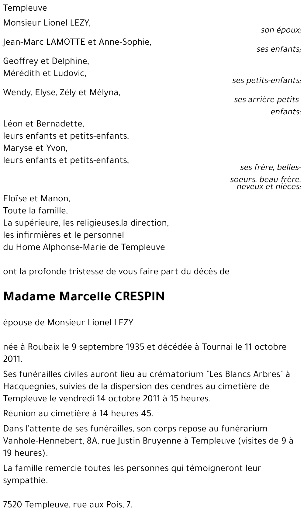 Marcelle CRESPIN