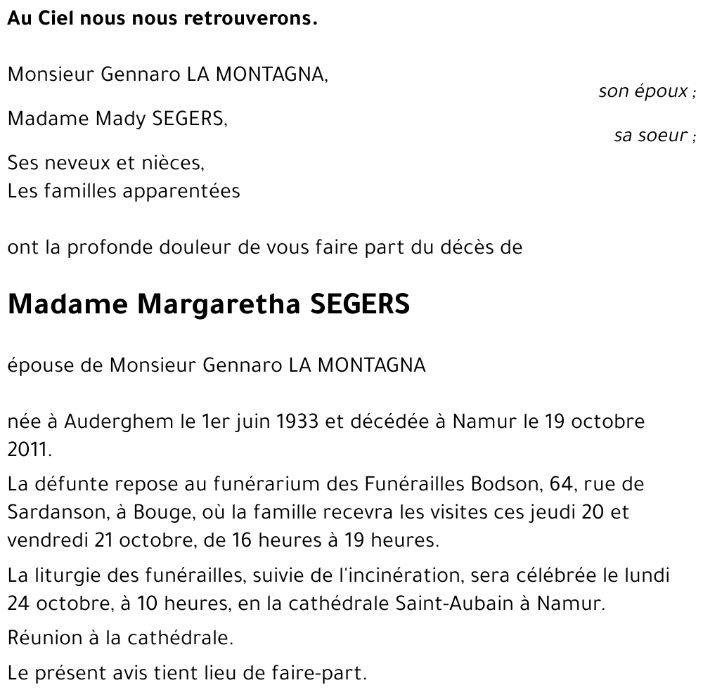 Margaretha SEGERS