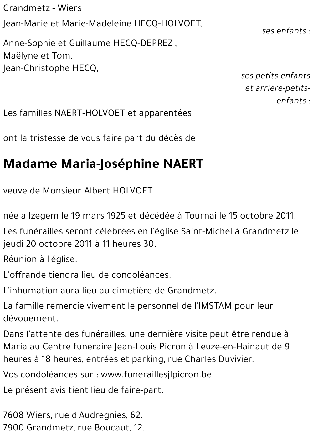 Maria-Joséphine NAERT