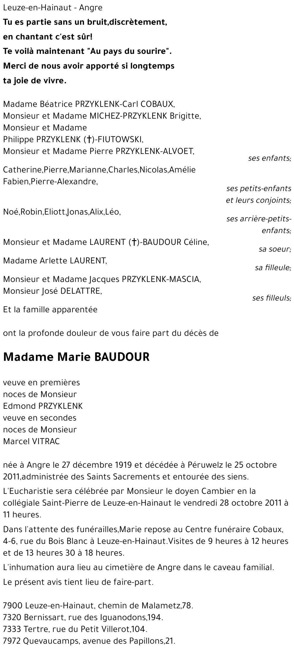 Marie Baudour