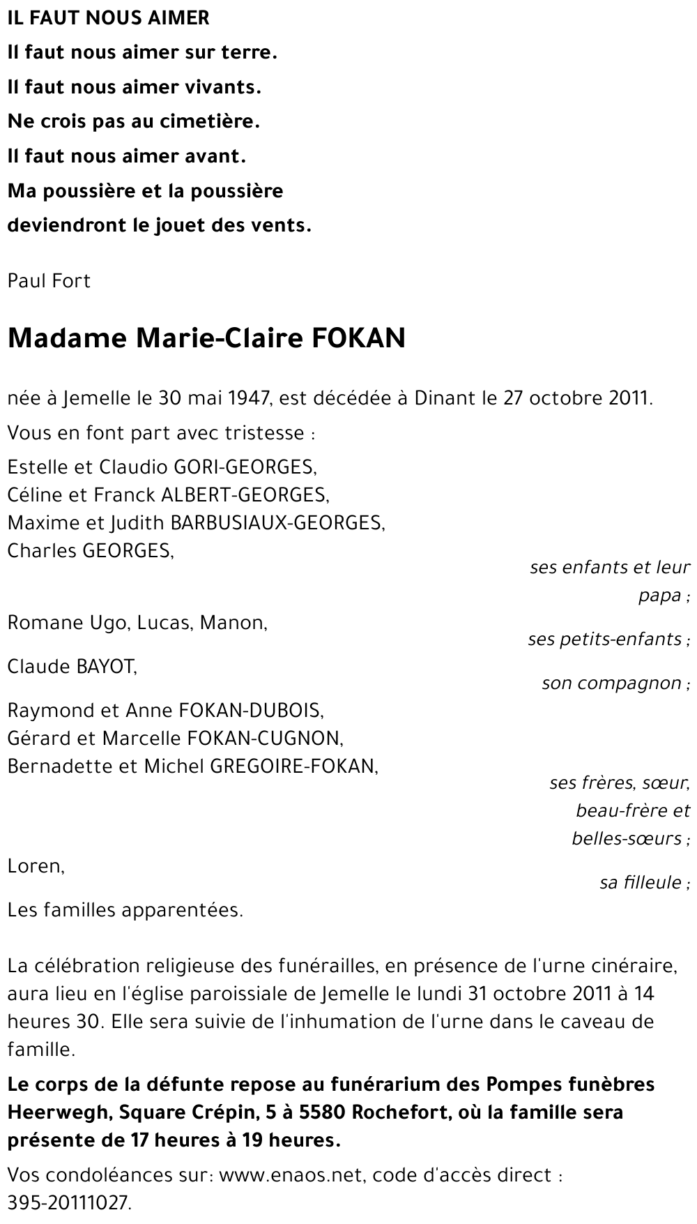 Marie-Claire FOKAN