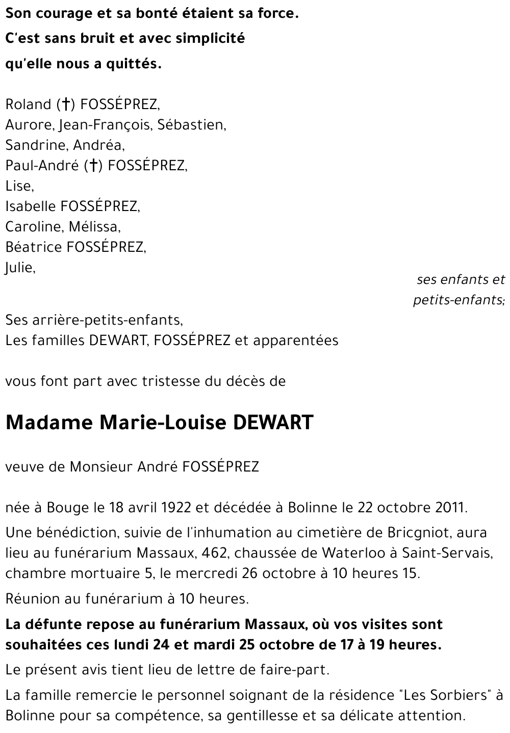 Marie-Louise DEWART