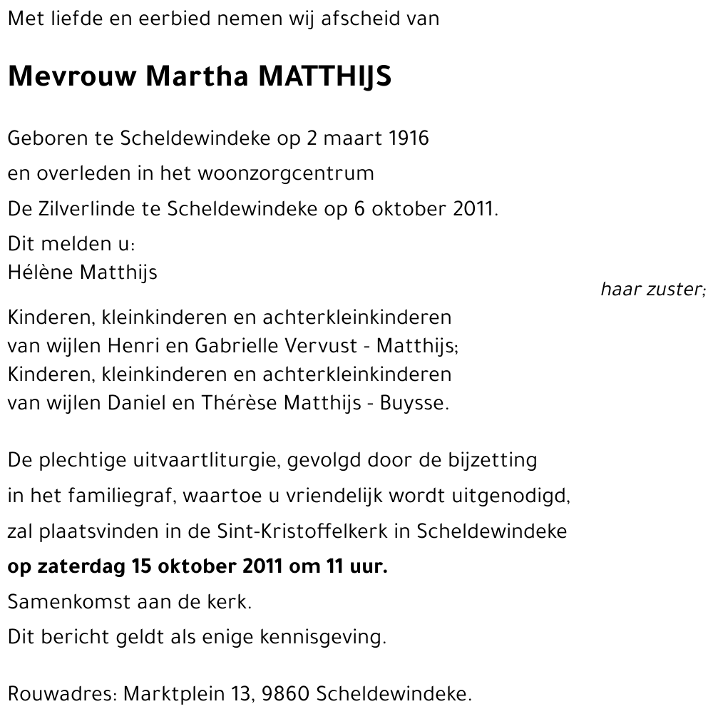 Martha MATTHIJS