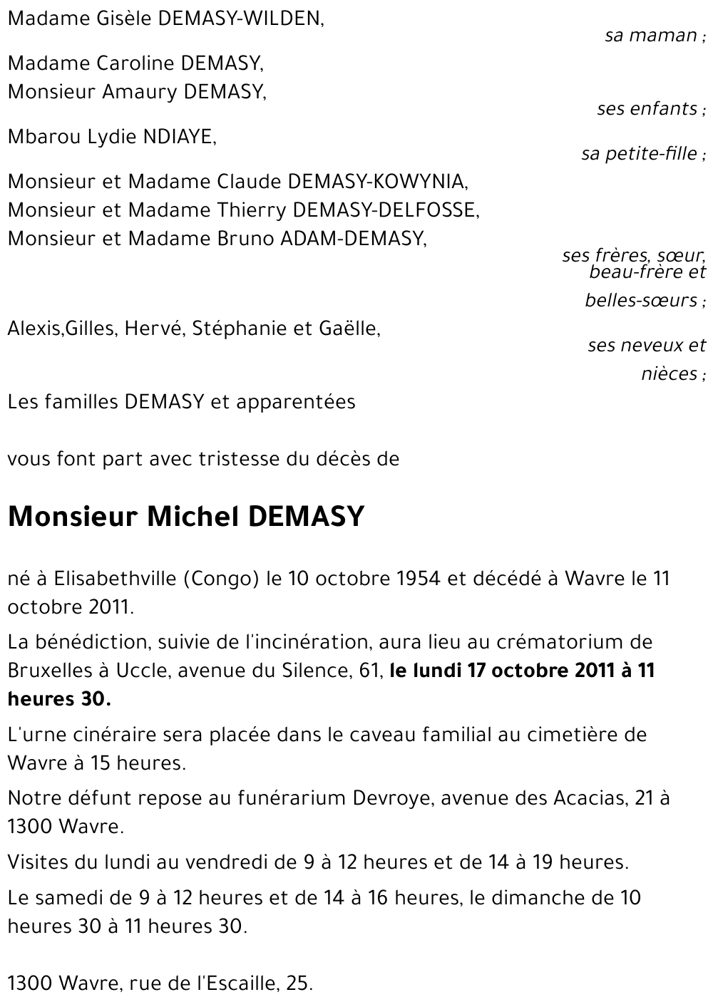 Michel DEMASY