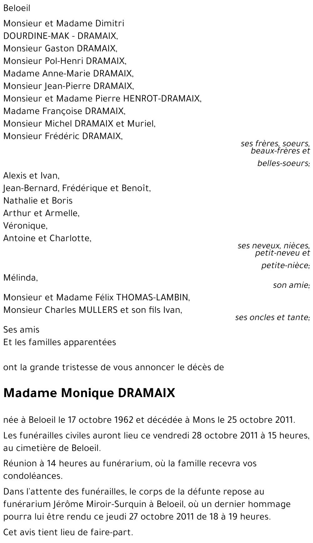 Monique DRAMAIX