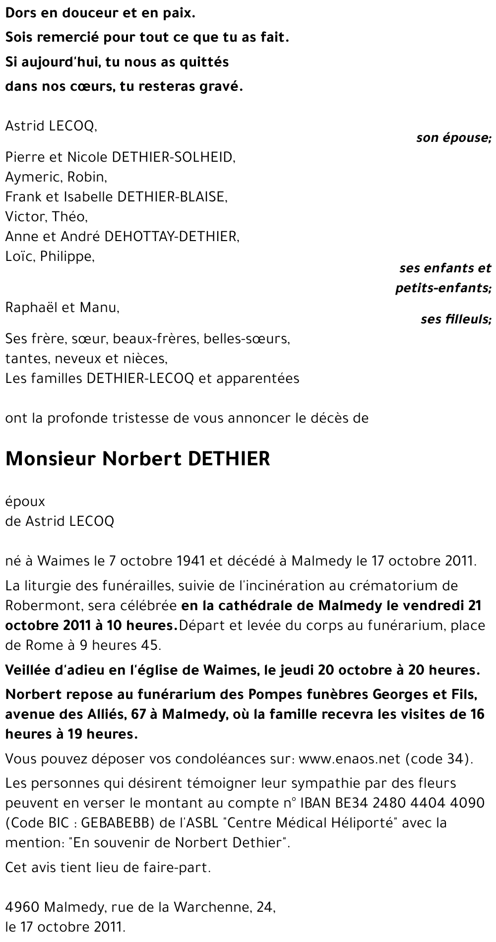 Norbert DETHIER