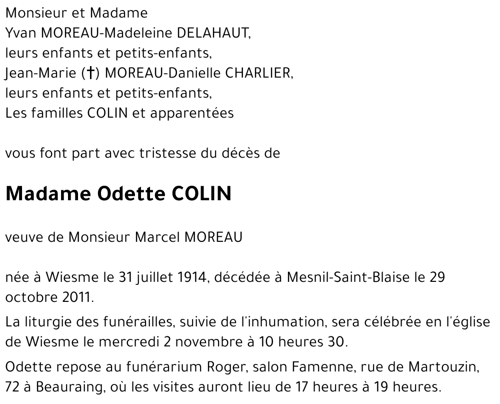 Odette COLIN