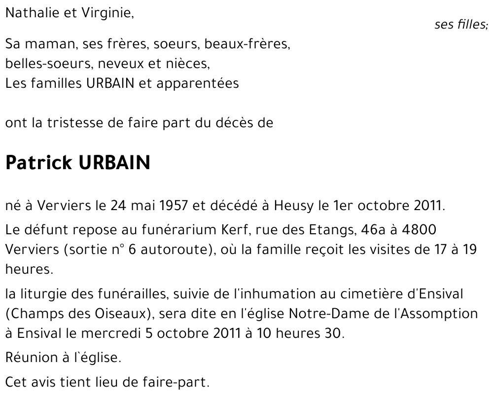 Patrick URBAIN