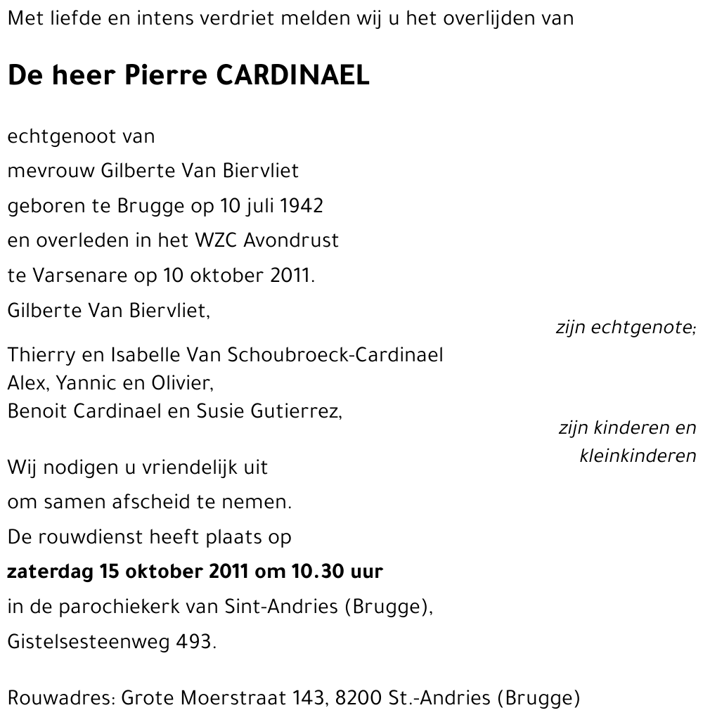 Pierre CARDINAEL