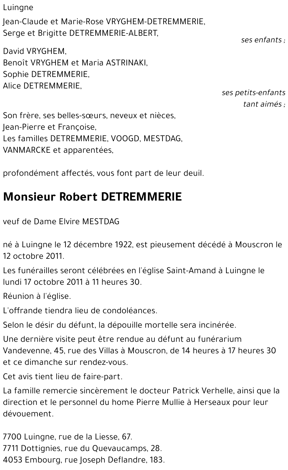 Robert DETREMMERIE