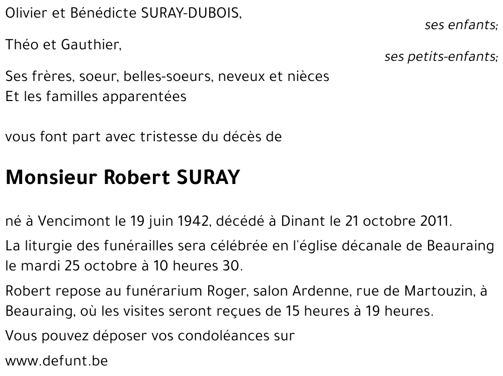 Robert SURAY