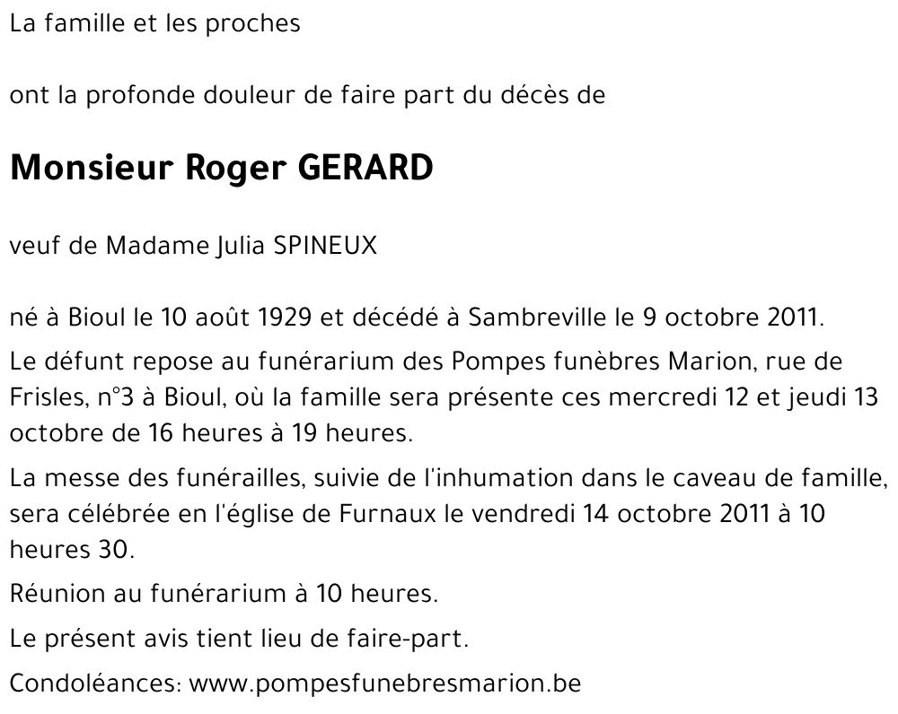 Roger GERARD