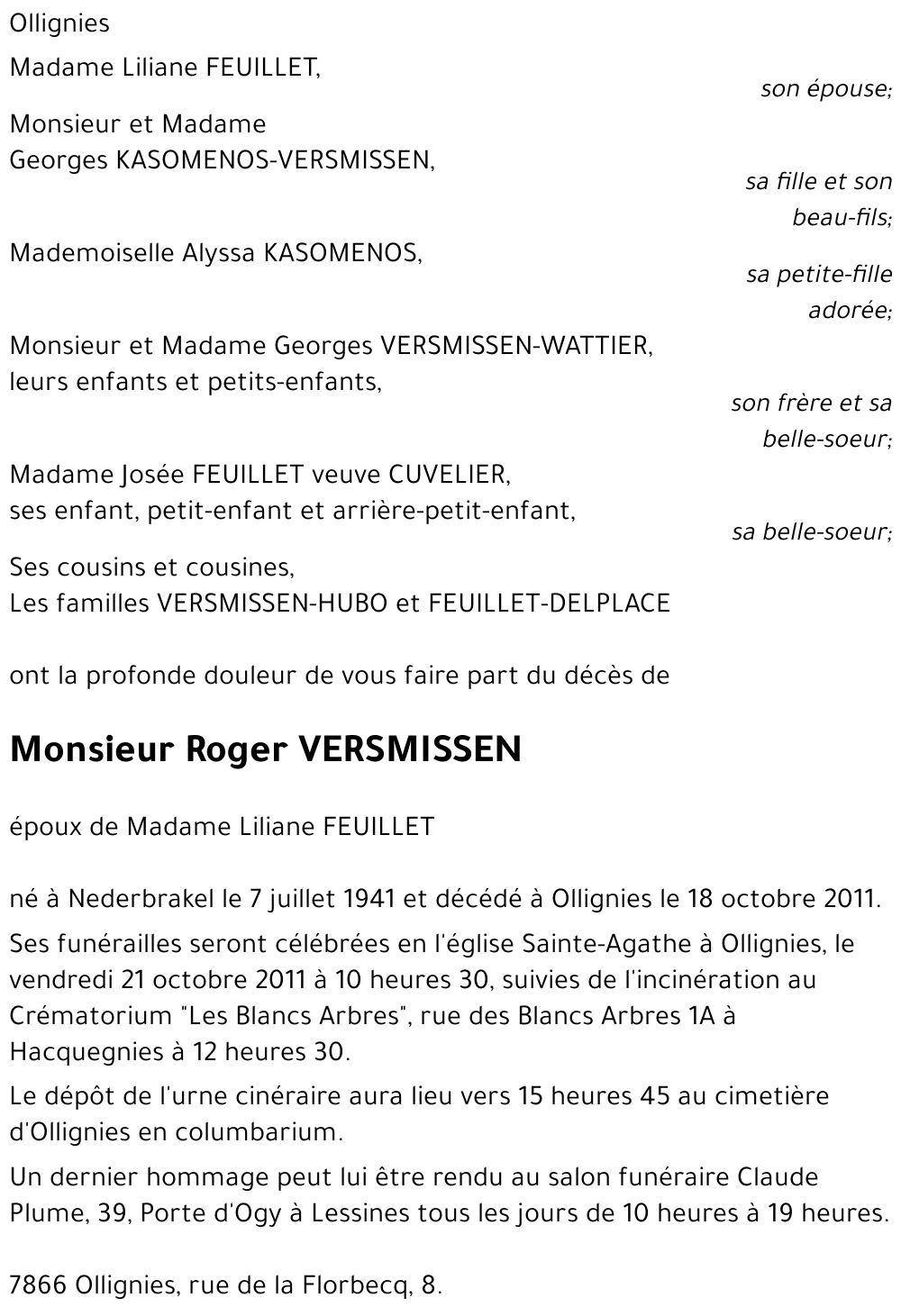 Roger VERSMISSEN