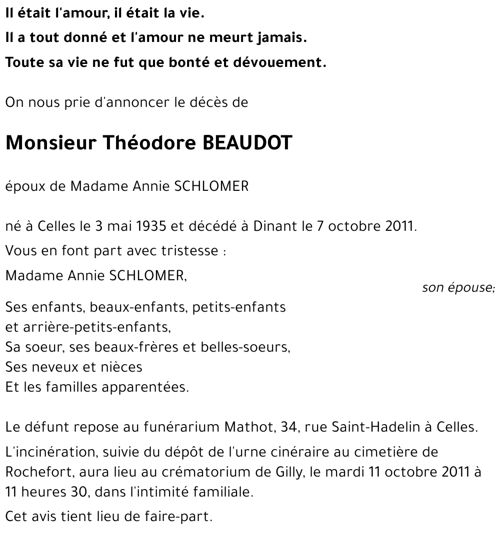 Théodore BEAUDOT