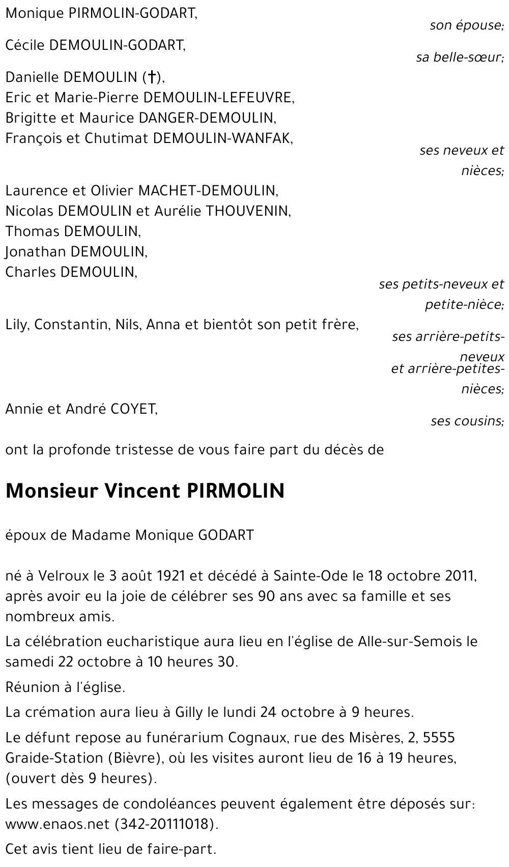 Vincent PIRMOLIN