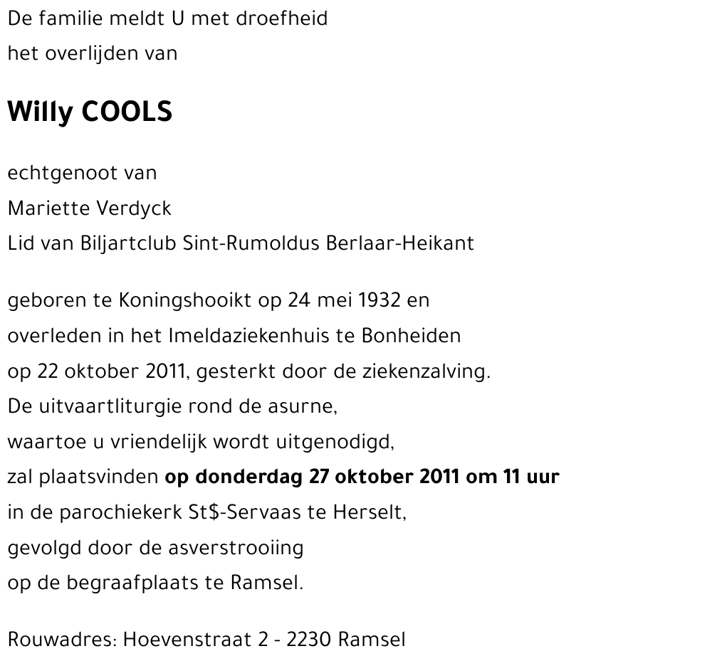 Willy COOLS