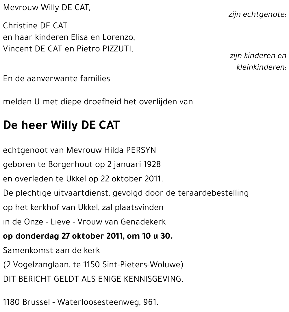 Willy DE CAT