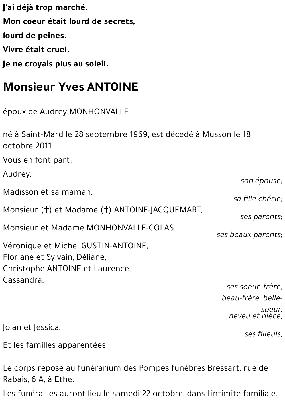 Yves ANTOINE