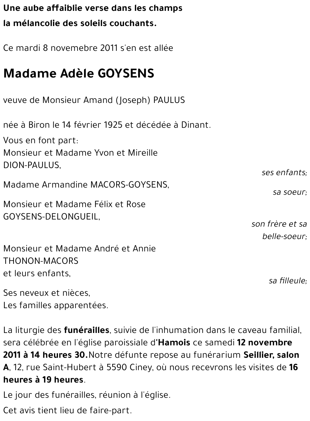 Adèle GOYSENS