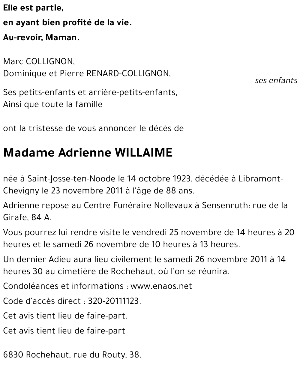 Adrienne WILLAIME