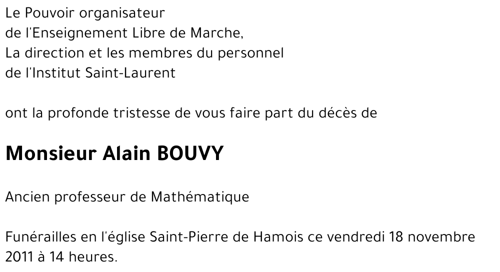 Alain BOUVY