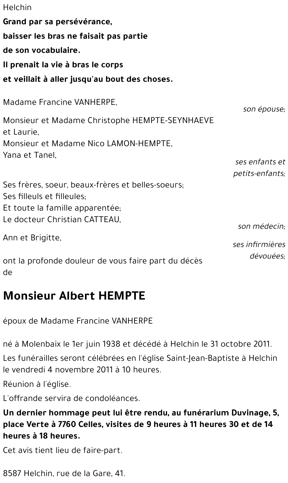 Albert HEMPTE