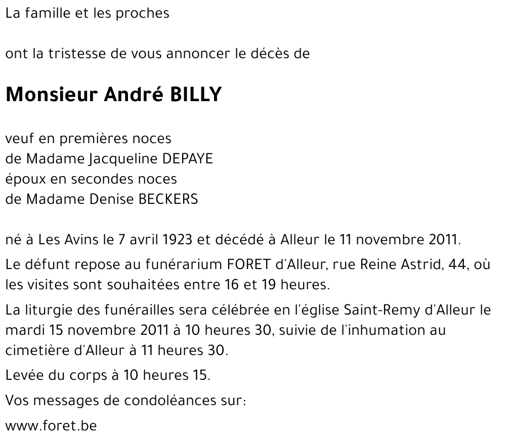 André BILLY