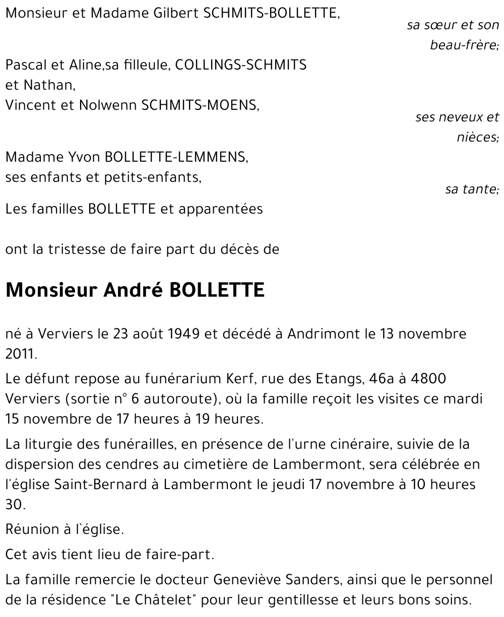 André BOLLETTE