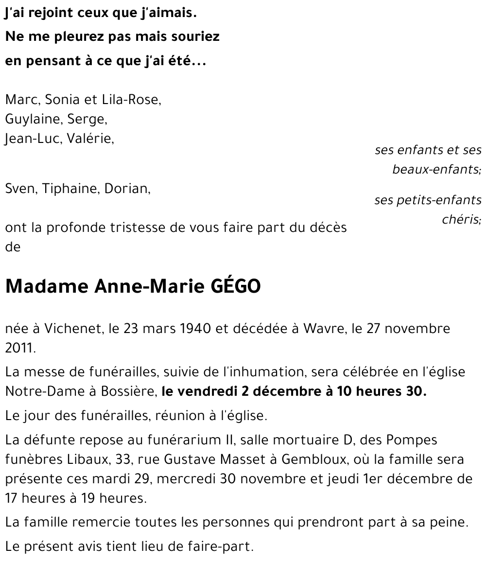 Anne-Marie GéGO