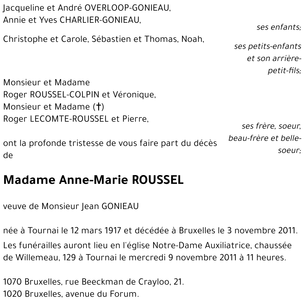 Anne-Marie ROUSSEL