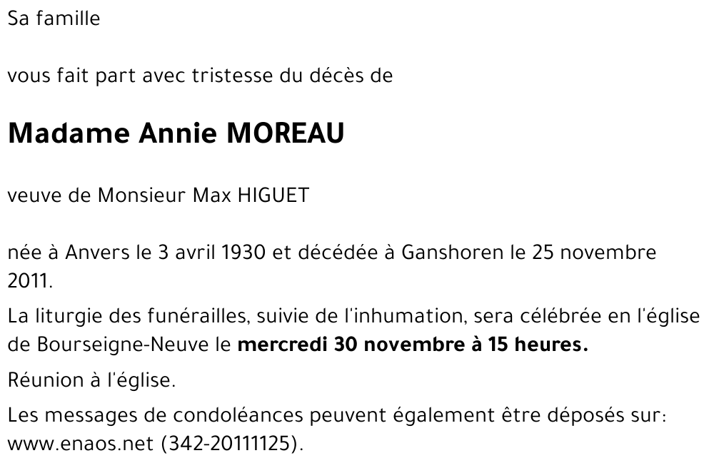 Annie MOREAU