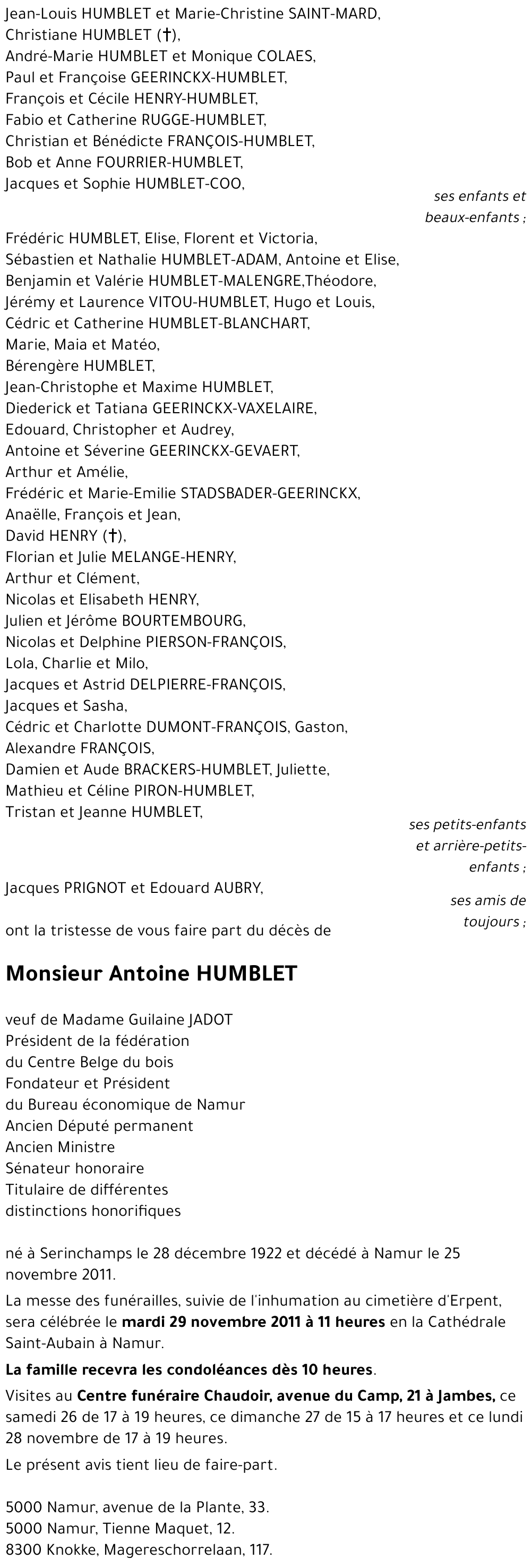 Antoine HUMBLET