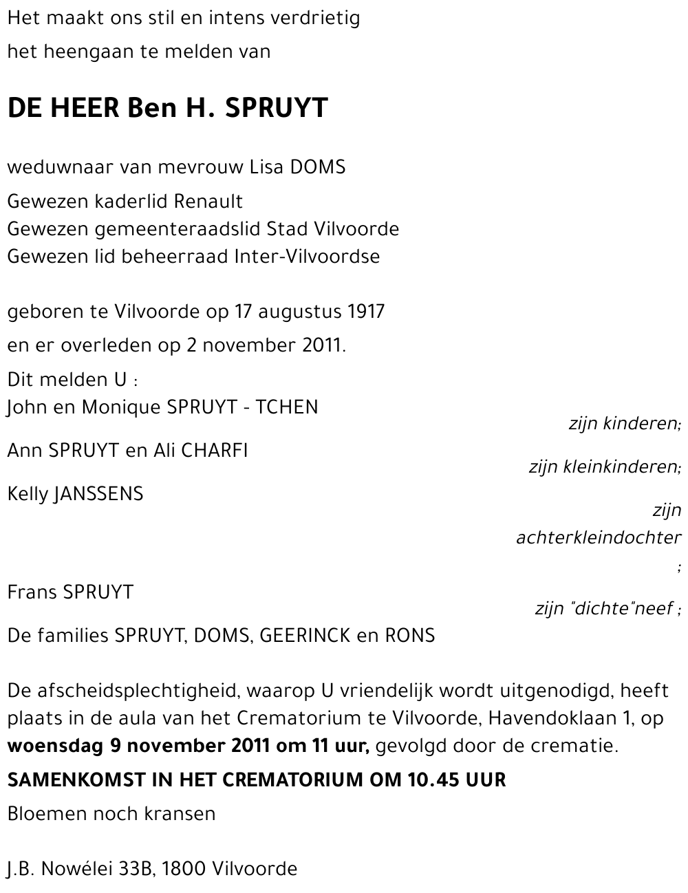 Ben H. SPRUYT