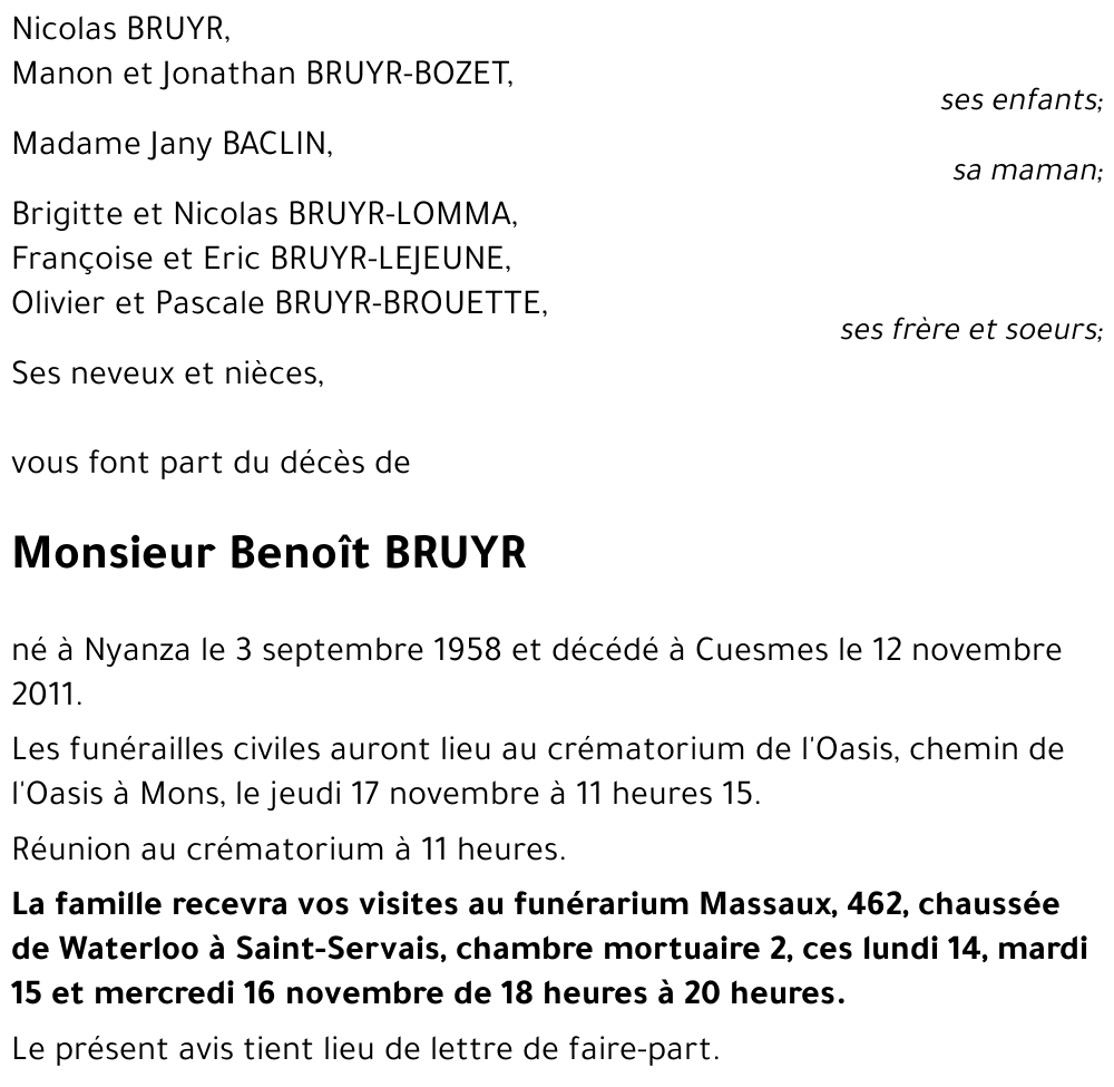 Benoît BRUYR