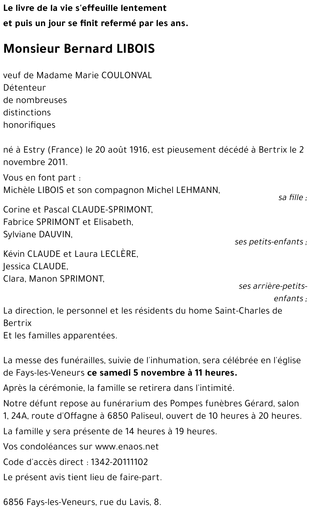 Bernard LIBOIS