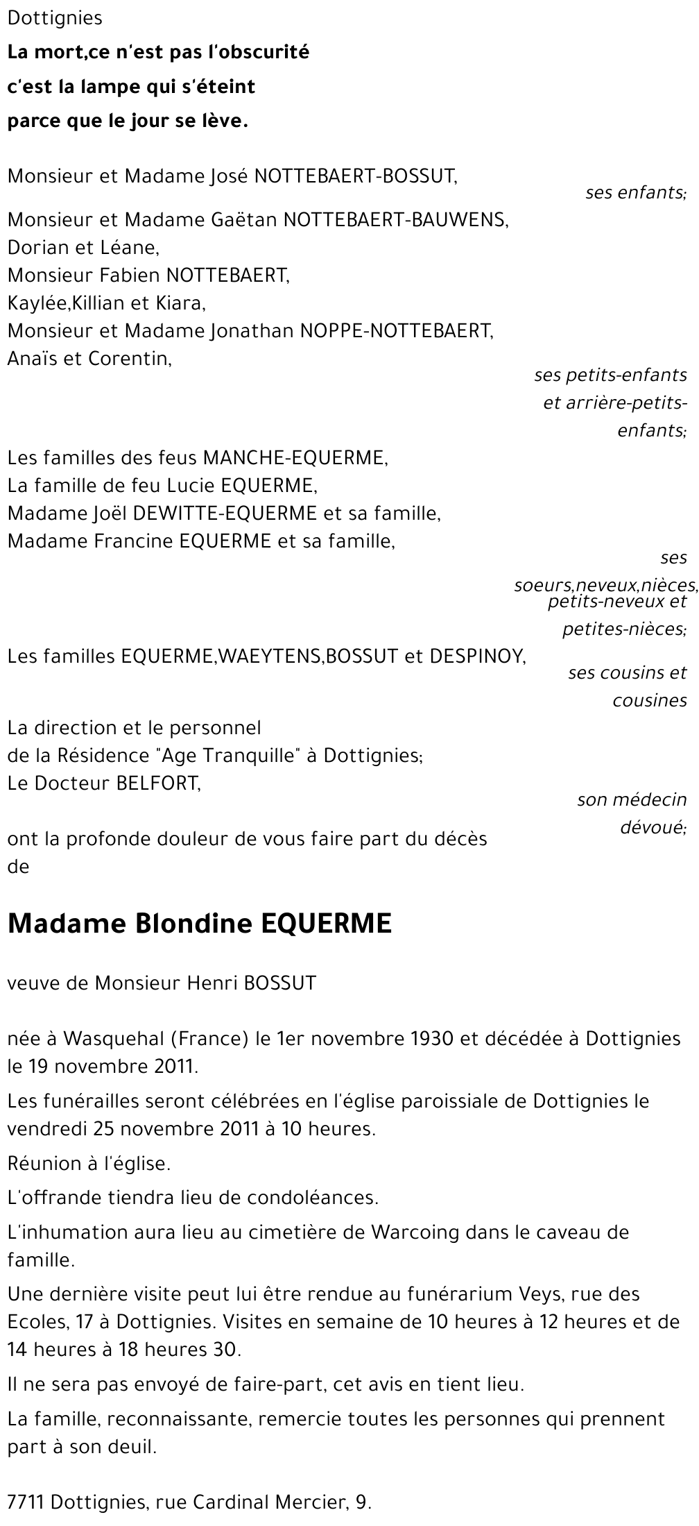 Blondine EQUERME