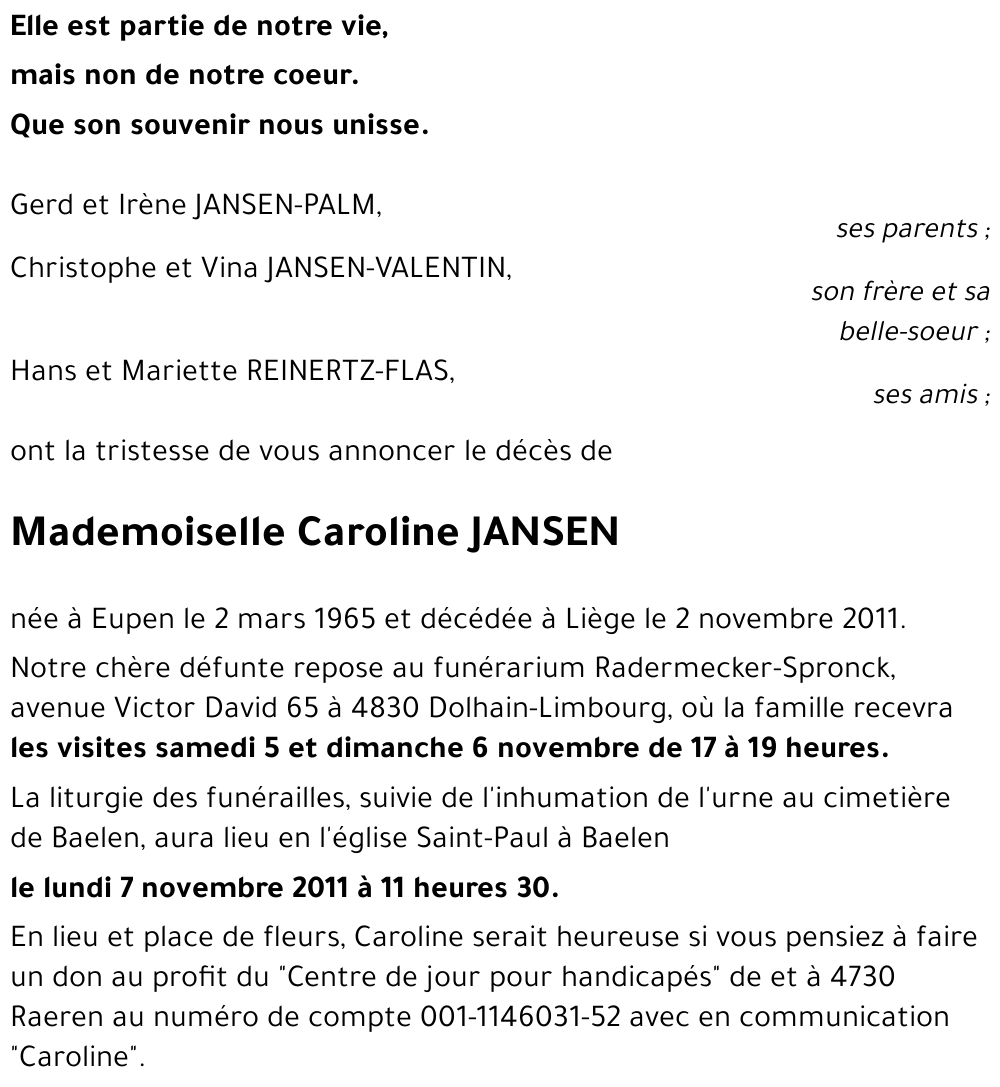 Caroline JANSEN