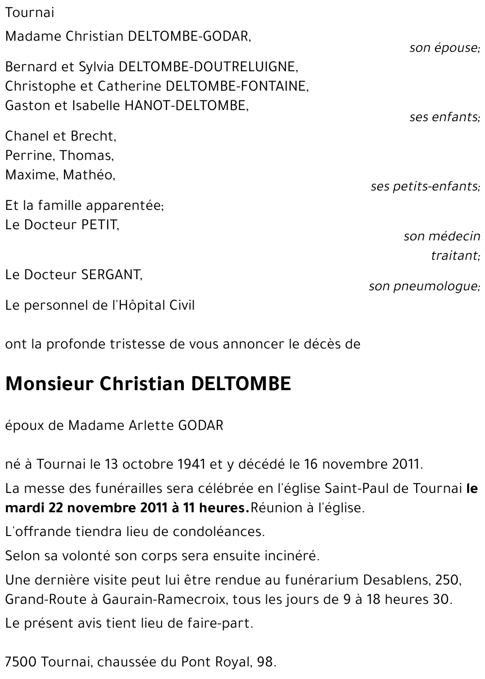 Christian DELTOMBE