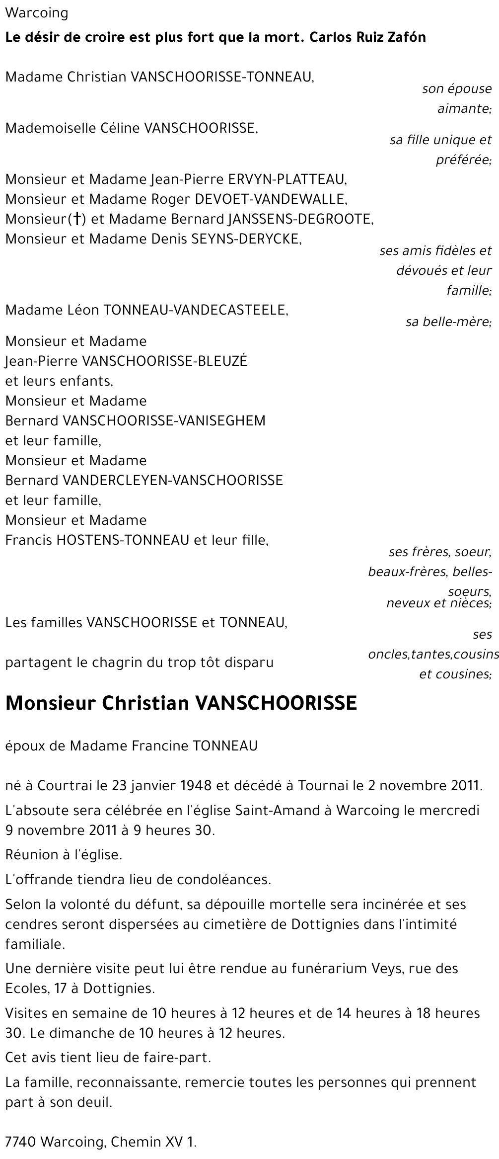 Christian VANSCHOORISSE