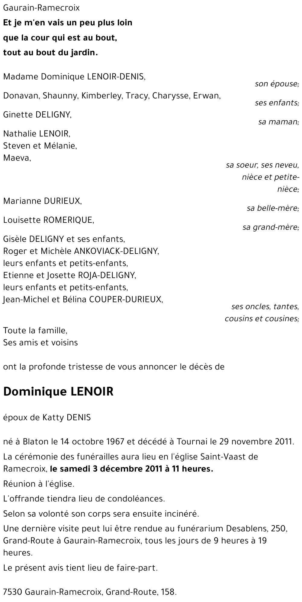 Dominique LENOIR