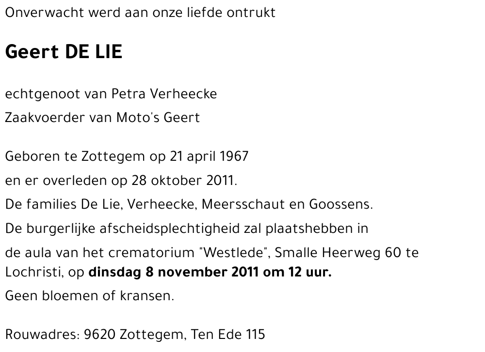 Geert DE LIE