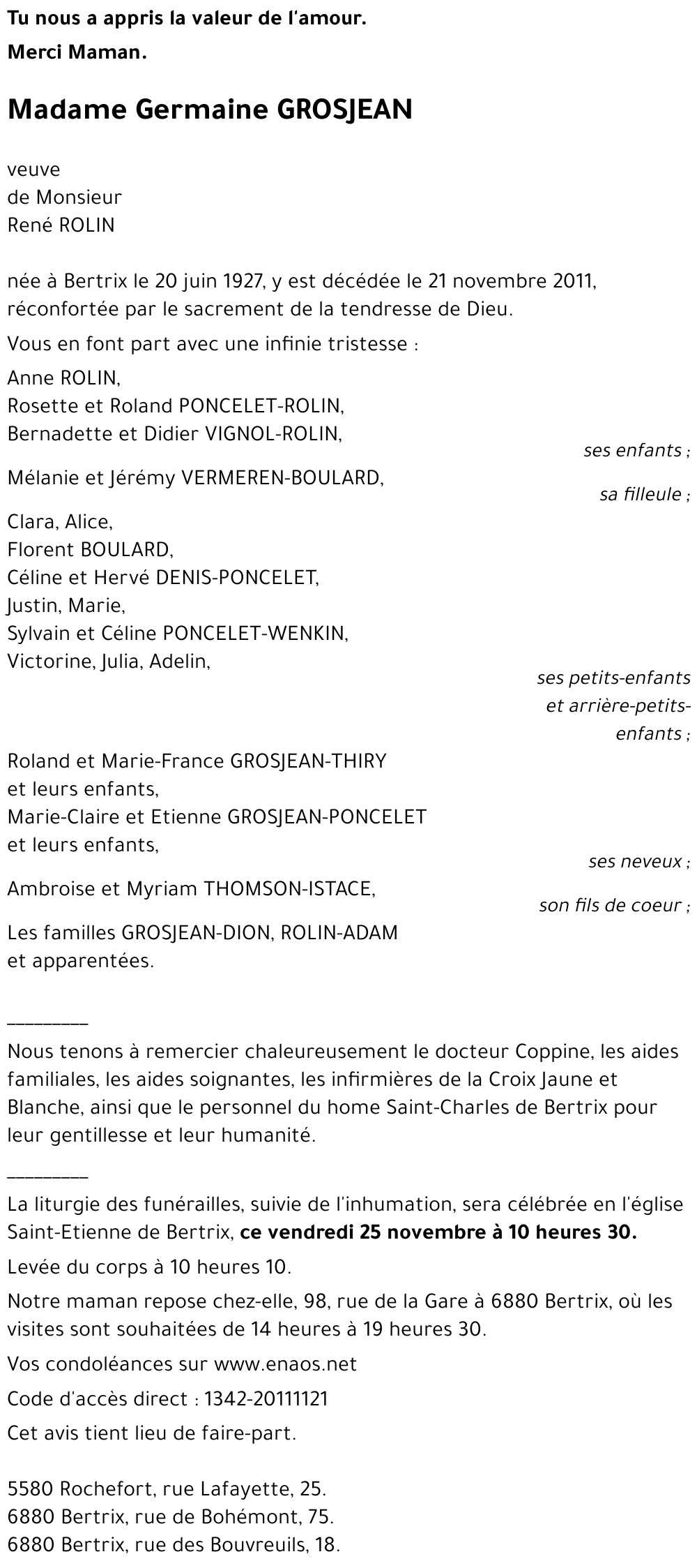 Germaine GROSJEAN