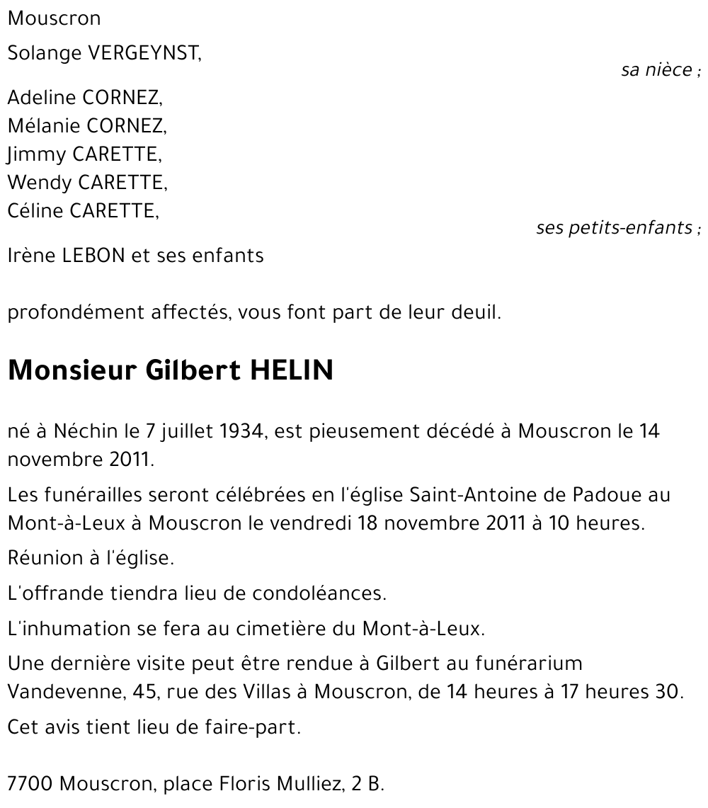 Gilbert HELIN