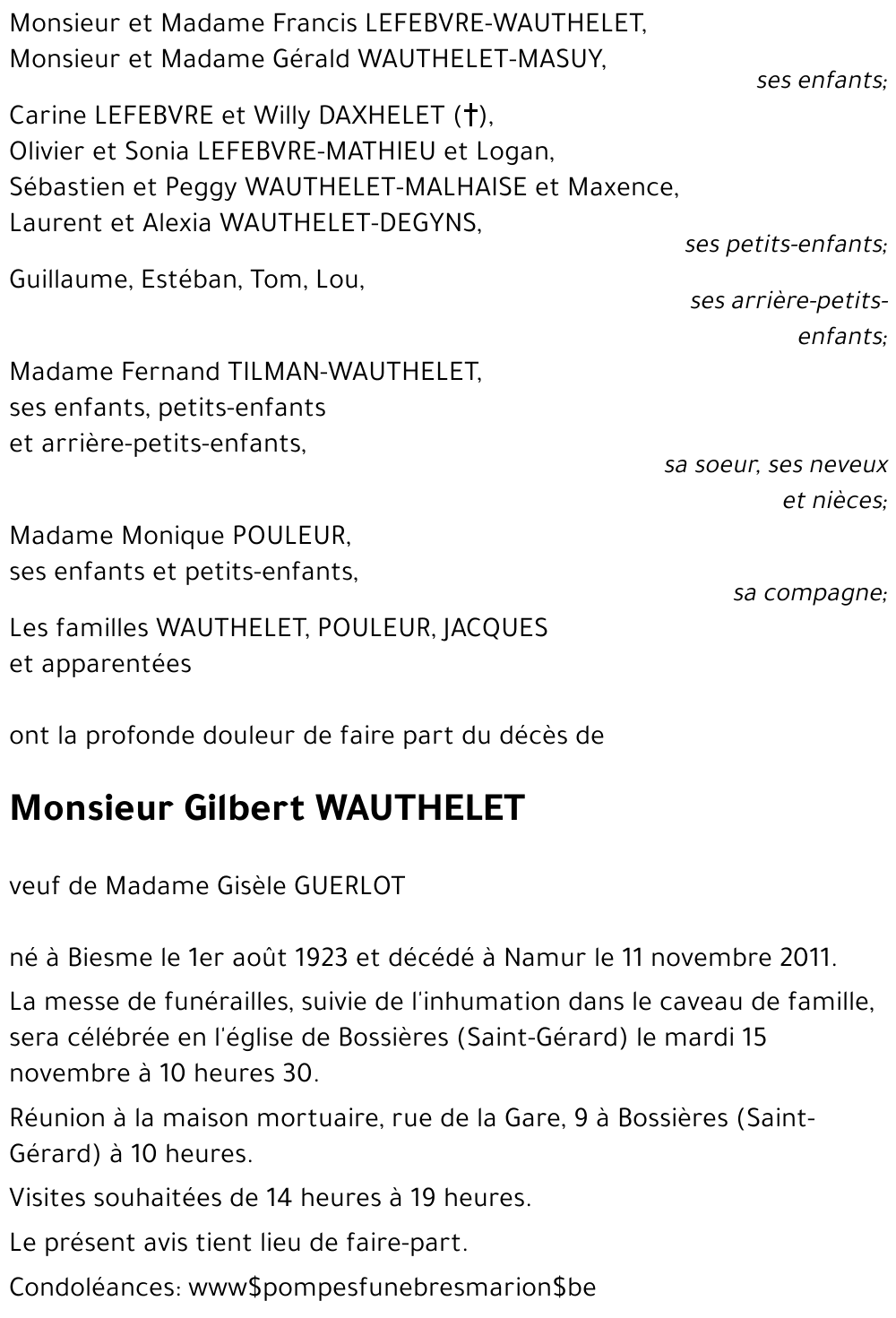 Gilbert WAUTHELET