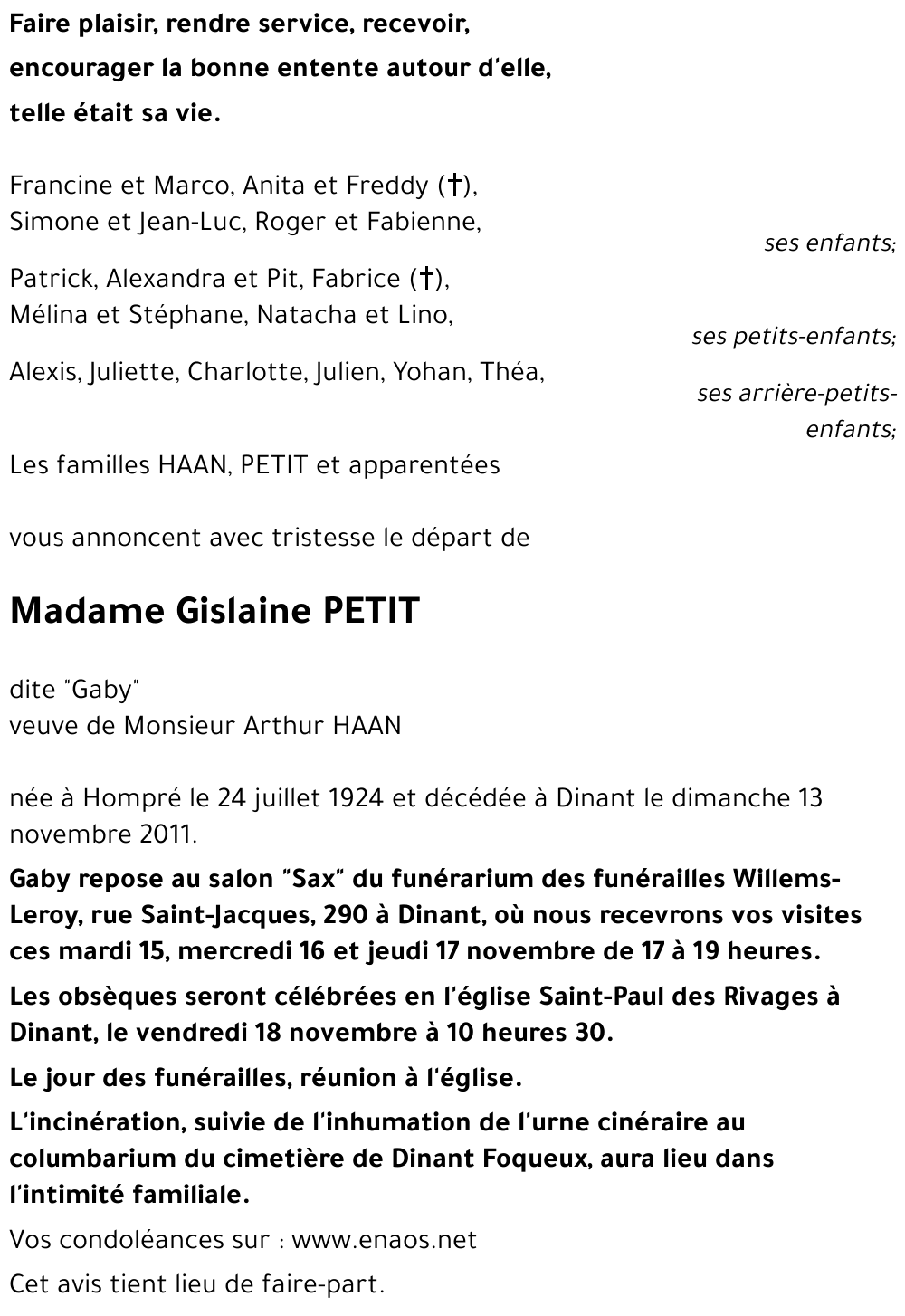 Gislaine PETIT