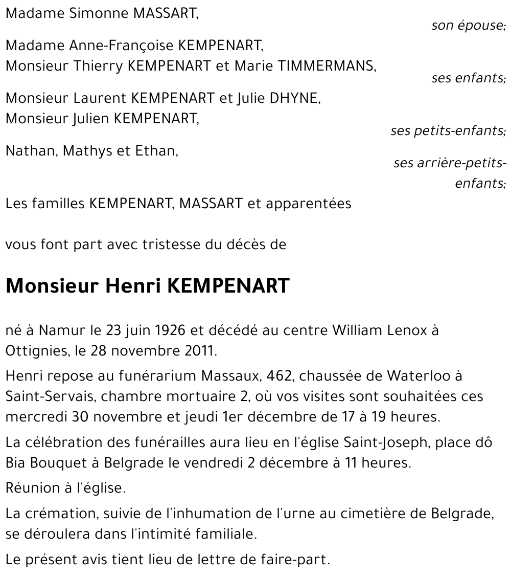 Henri KEMPENART