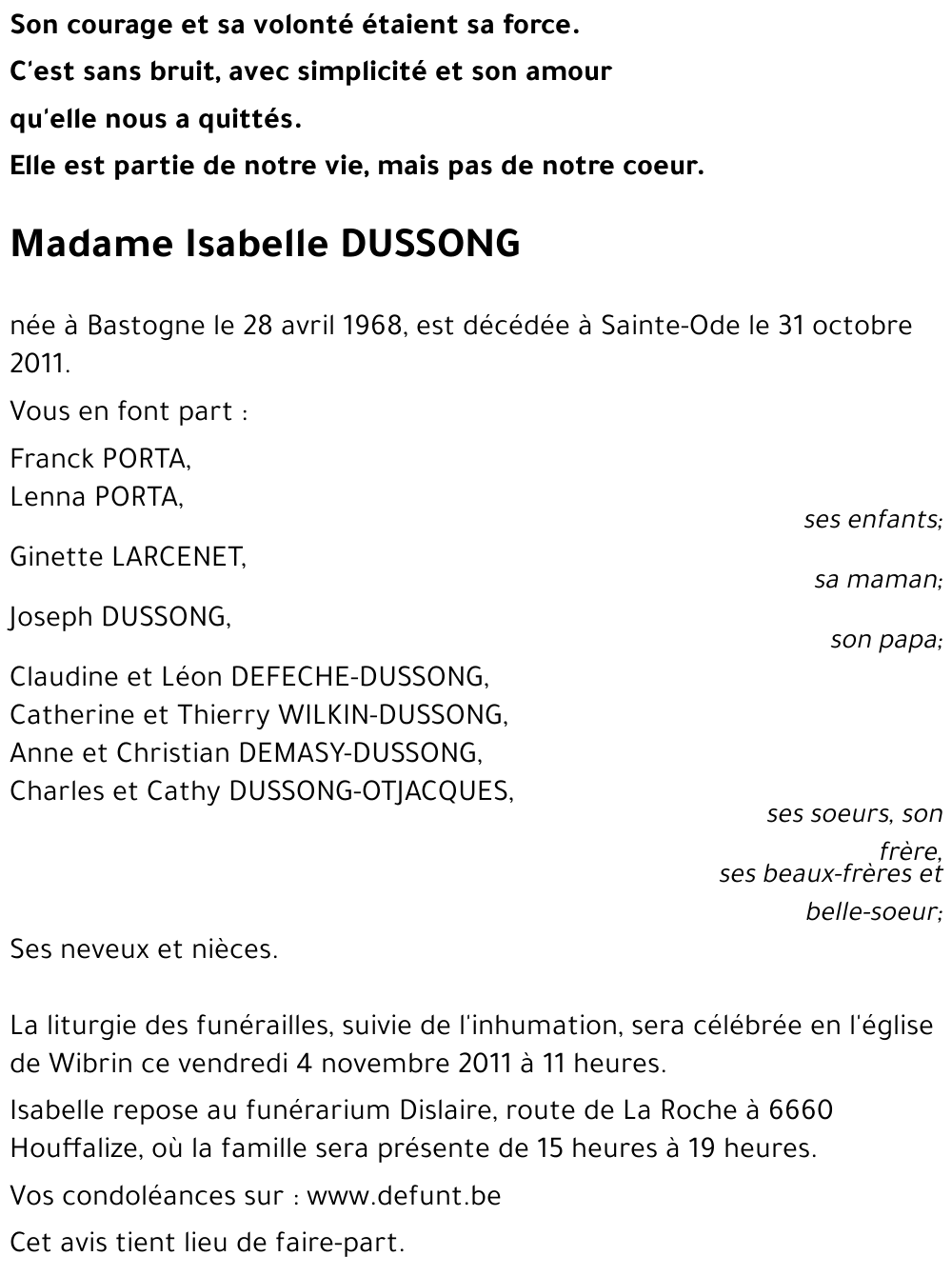 Isabelle DUSSONG