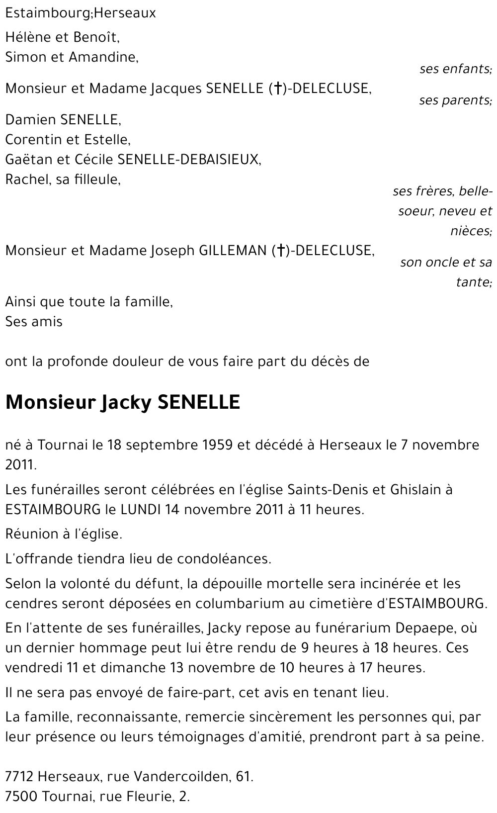 Jacky SENELLE